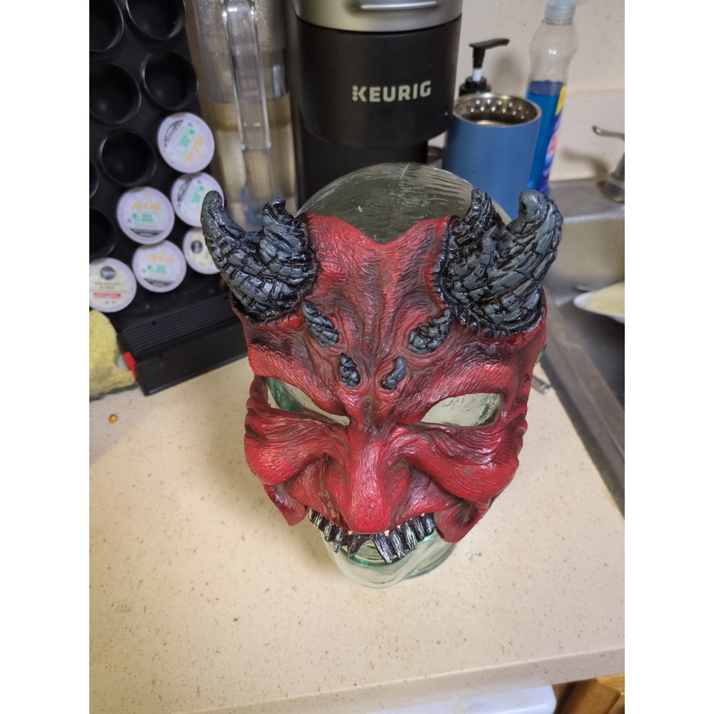 Vintage Fright Asylum Half Mask Devil Demon Monster Scary 2000